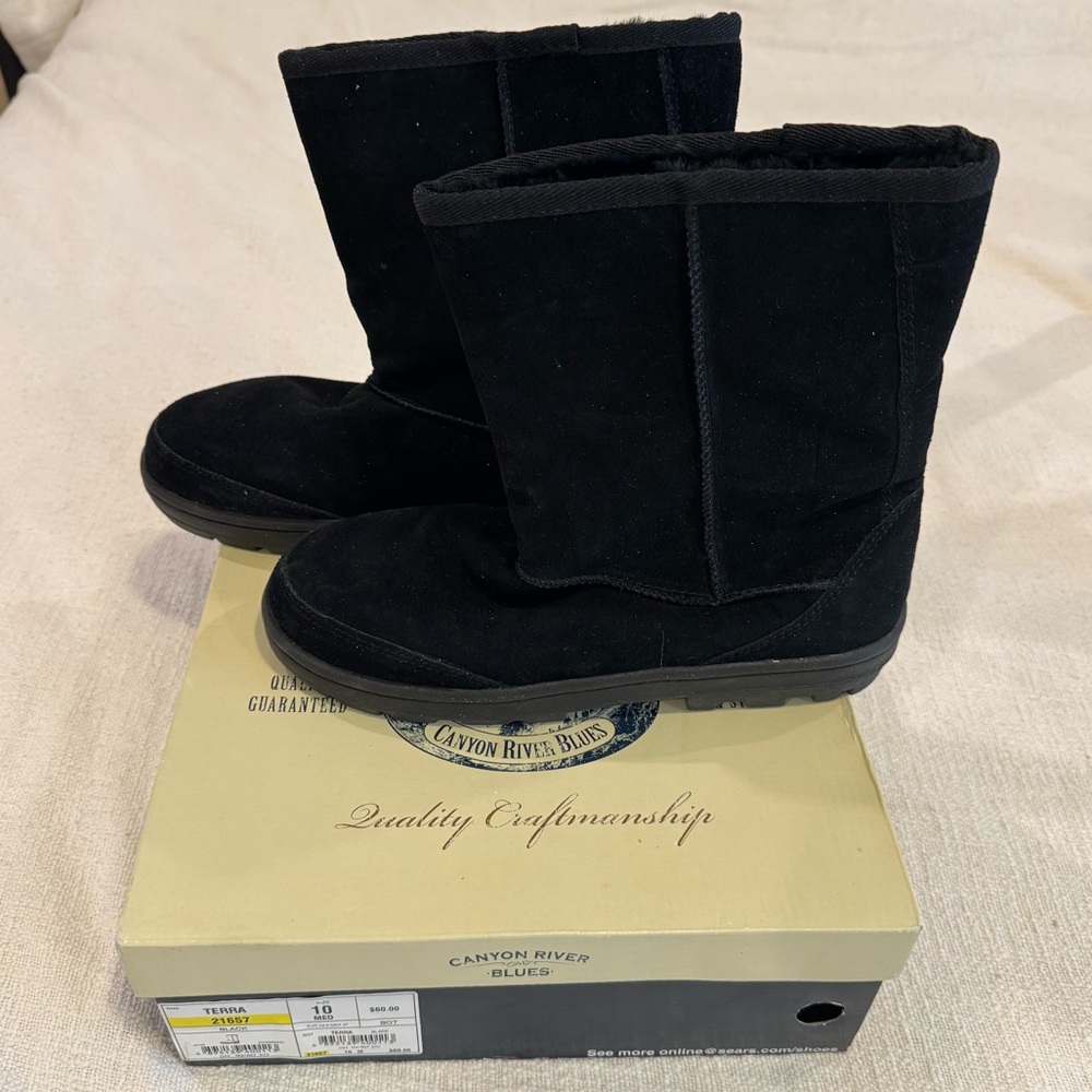 Vintage Canyon River Blues Black Winter Boots